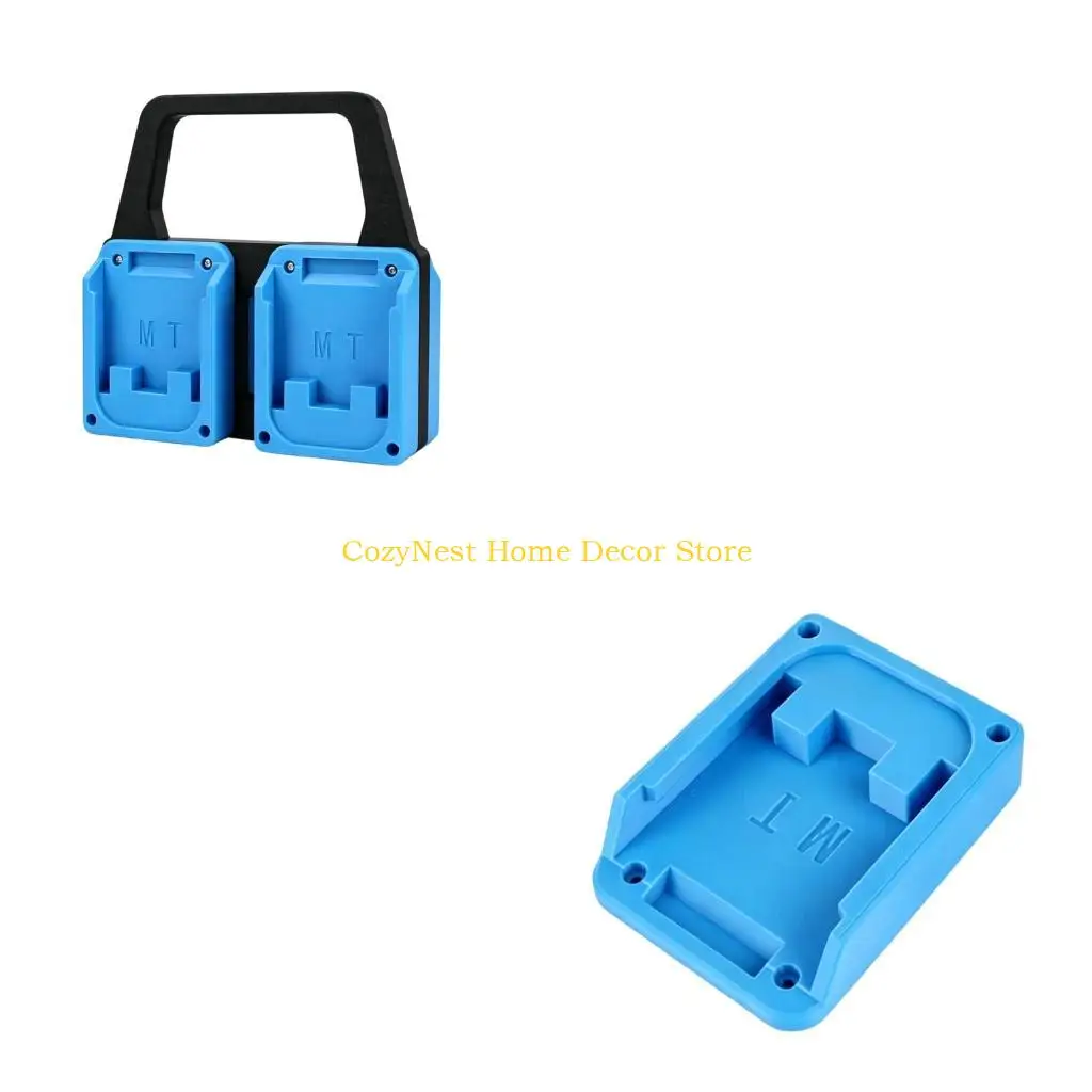 92MF Electric Tool Battery Storage Rack Plastic Wall Mount Battery Storage Organizers Handheld Hanger For Optimizes Small Spaces