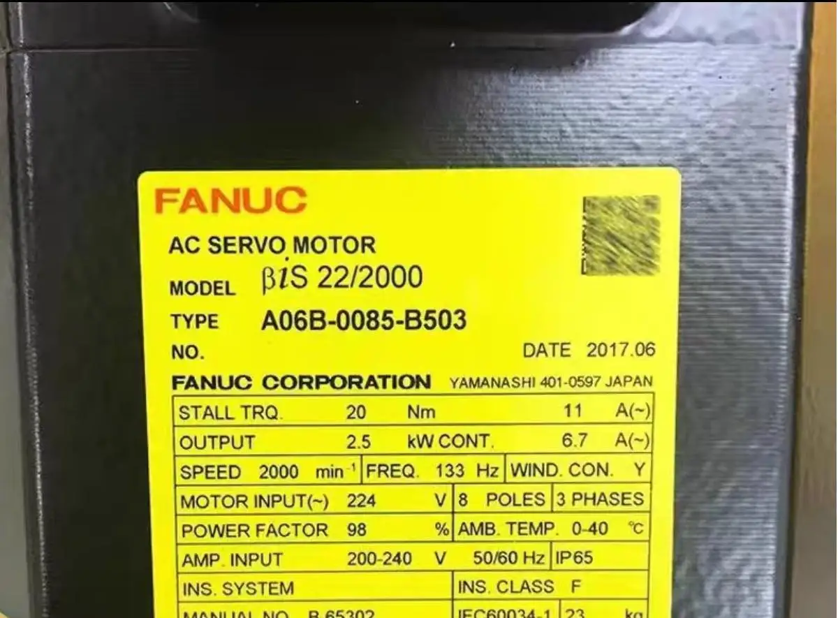 

A06B-0085-B503 Fanuc Motor warranty 3 months