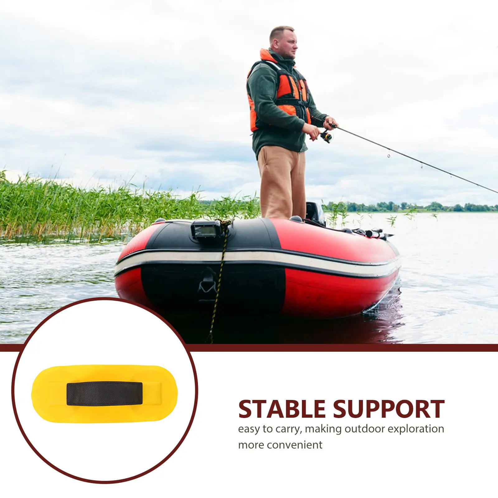 2Pcs Multifunctional Paddle Board Handle Grips Heavy-Duty Neoprene Boat Handle Grip for Kayaks Fishing Rafts Inflatable Water