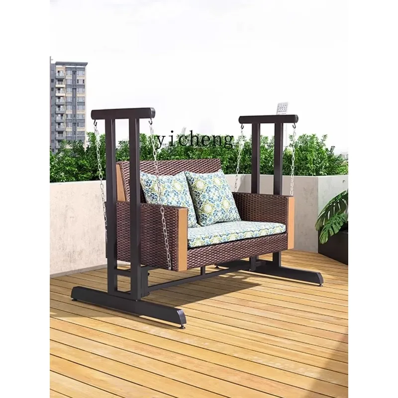 Hw-15 Garden Swing Rocking Chair Outdoor Garden Leisure Rattan Swing Homestay Balcony Lazy Chair Egg Chair