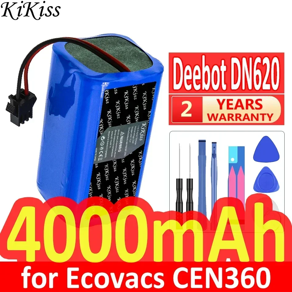 

4000mAh Robotic Vacuum Cleaner Battery for Ecovacs CEN360 CEN361 DH35 DH43 DH45 DN620 DN621 N79S N79 DEEBOT 600 601 605 710 715
