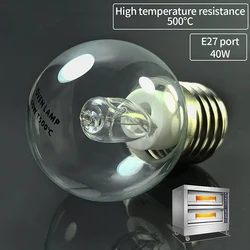 E27 40W 220V Oven Lamp Light Microwave Oven Bulbs High Temperature Resistant 500°C For Display Cabinet Toaster Light Bulb