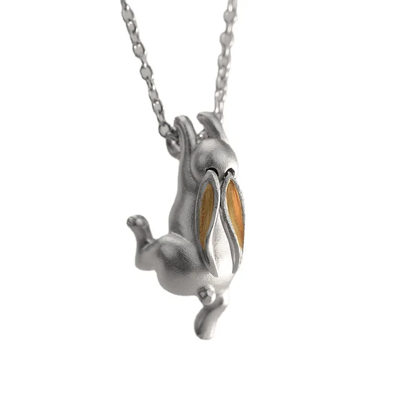 New Naughty Bunny Necklace High-class Sense of Fashion Cute Personality Daily Hundred with Accessories Girls Birthday Party Gift
