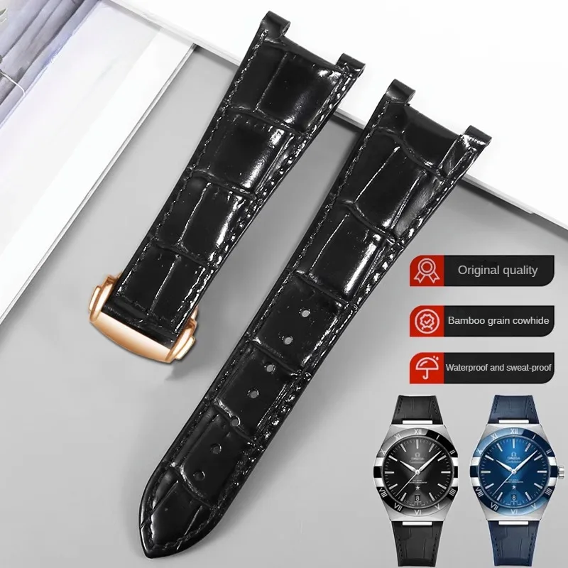 Genuine Leather Watchband With Substitute Constellation Series 131.13 Zhizhen Observatory Concave Interface Cowhide Strap24/25mm