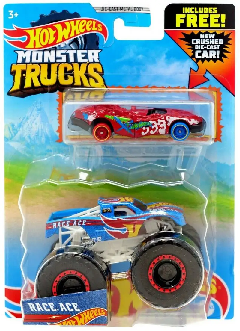 HOT WHEELS Monster Trucks 1:64 Race Ace Volkswagen Bus Dodge Charger MOPAR Night Shifter Lion  Share Snapper Rodger Ramchargers