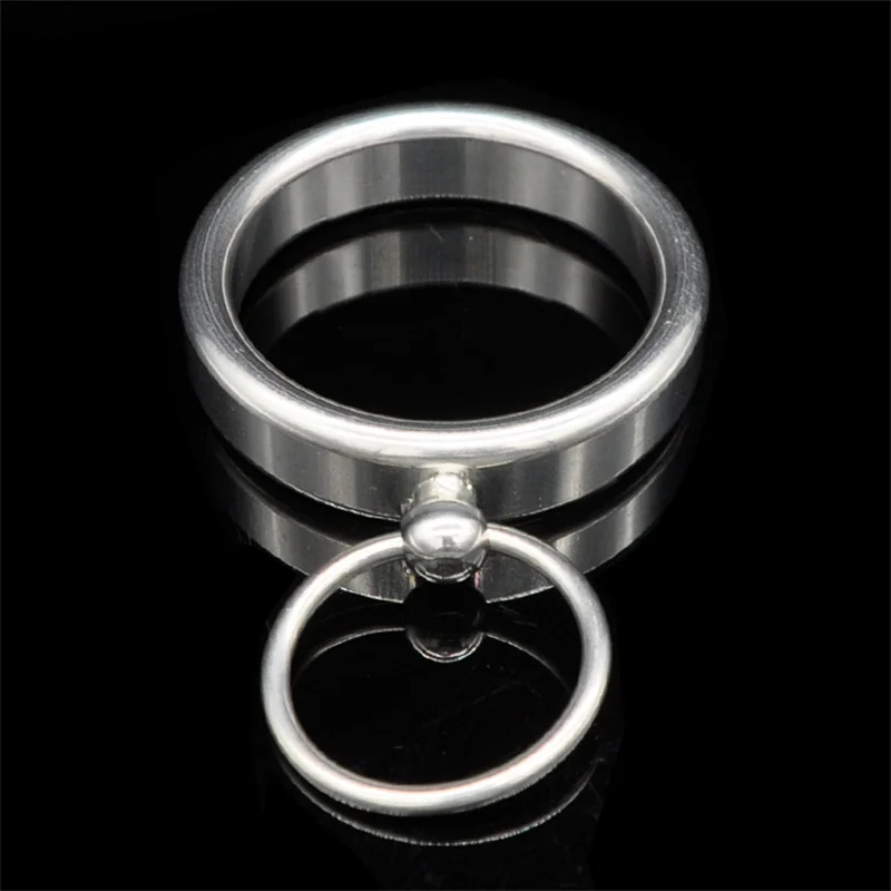 Metal Penis Ring Sex Toys for Men Male Delay Ejaculation Stainless Steel Cock Ring with Glans Stimulator Semen Lock BDSM