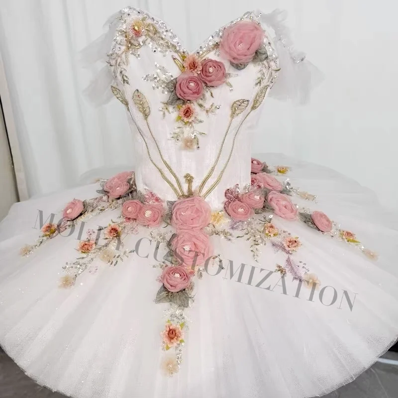 

Новая индивидуальная юбка-пачка для соревнований по балету с цветочной феей и Спящей красавицей Paquita для взрослых и детей