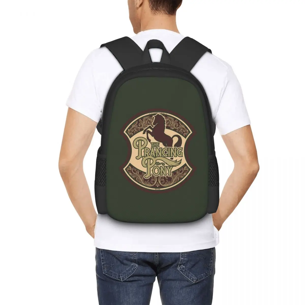 Prancing Pony Backpack Hot Sale Daypack Large Capacity Children BookBag School Bag Shoulder Bags for Men Women