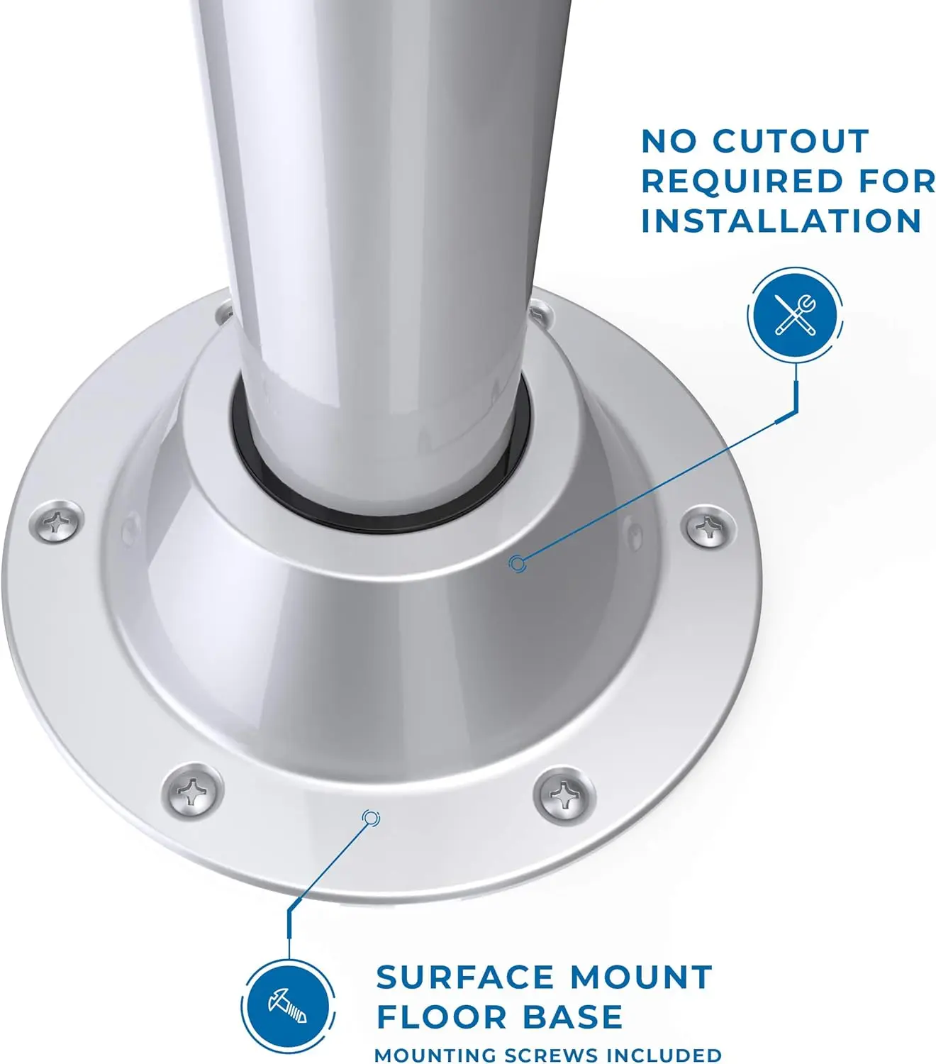 Camper Table Leg Base RV Dining Table Flange Mount Pedestal Table Leg Pedestals RV Hardware Replacement Floor Mounting Base RV