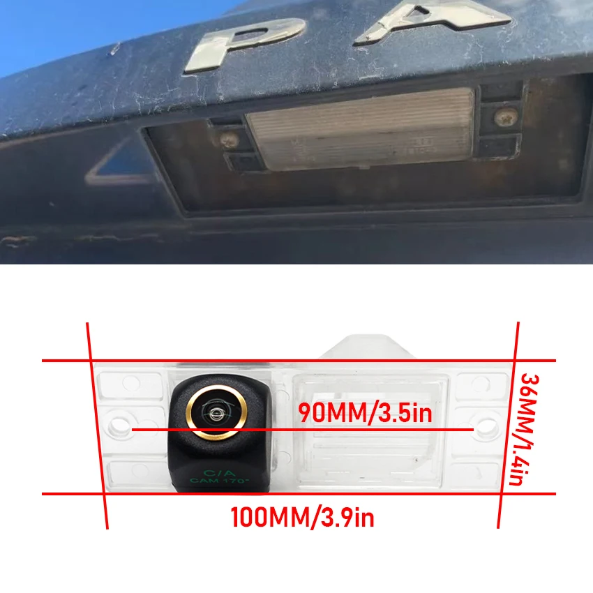 HD 170 Degree 1080P Fisheye Lens Starlight Night Vision Car Reverse Backup Rear View Camera For Mitsubishi Pajero 4 2006~2017