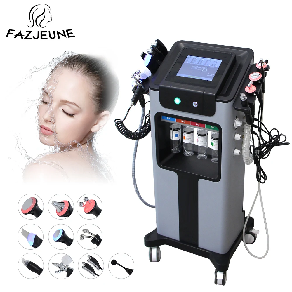 

Профессиональный аппарат для гидродермабразии 10 в 1 с H2O2, глубокая очистка лица, омоложение кожи, аквапилинг, косметологическое оборудование