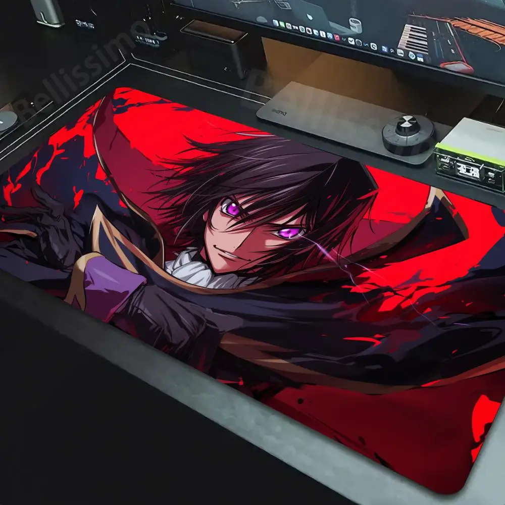 

Fashion Code Geass Big Mouse Pad Large Anime Desk Mat Luxury Desktop Cartoon Gaming Gamer Keyboard Office Computer Soft Cushion