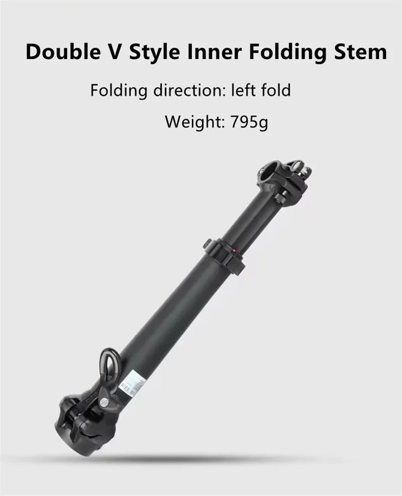 CNC Folding Bicycle Handlebar Stem Left Fold Fit DAHON SP8 412 Foldable Bike Stem Cycling Accessories Part