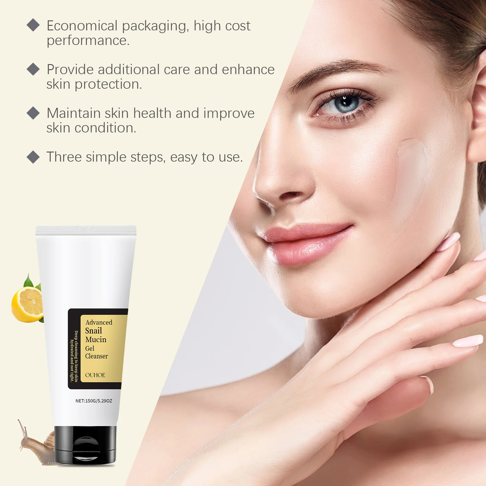 الحلزون الثمين 96 Mucin Power Essence/منظف/كريم ترطيب تنعيم مغذي لشد البشرة مستحضرات التجميل العناية ببشرة الوجه