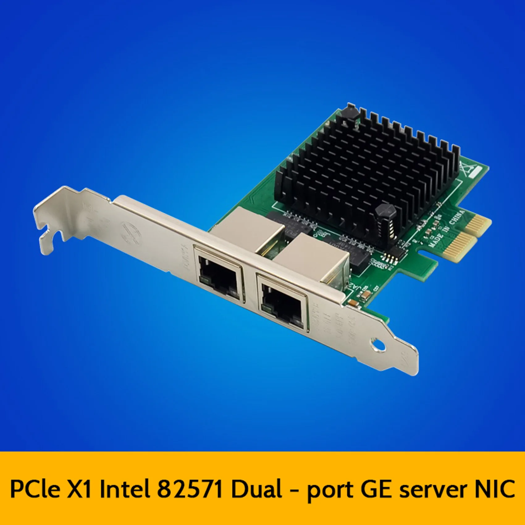 การ์ดเครือข่าย PCIe X1 82571กิกะบิตการ์ดเครือข่ายอีเทอร์เน็ตการ์ดเครือข่ายพอร์ตคู่อะแดปเตอร์อีเทอร์เน็ต RJ45