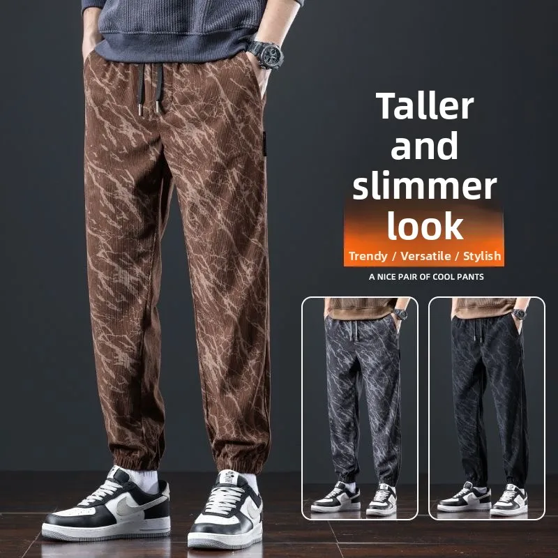 

Men's Corduroy Pants Autumn Winter Heavyweight Loose Fit Fce Lined Sports Trousers Casual Straight Leg Polyester Fiber