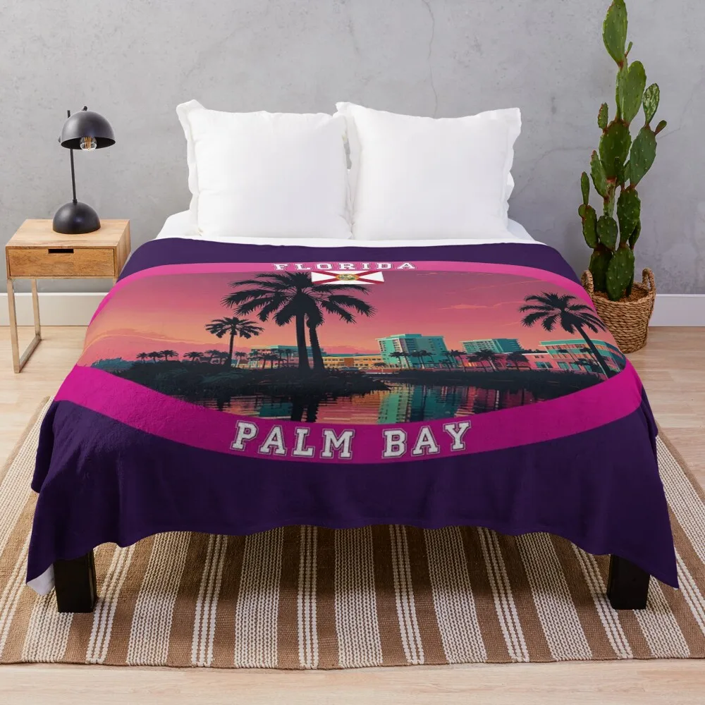 

Palm Bay Florida Travel Throw Blanket Custom Hairys Designers Sofa Blankets