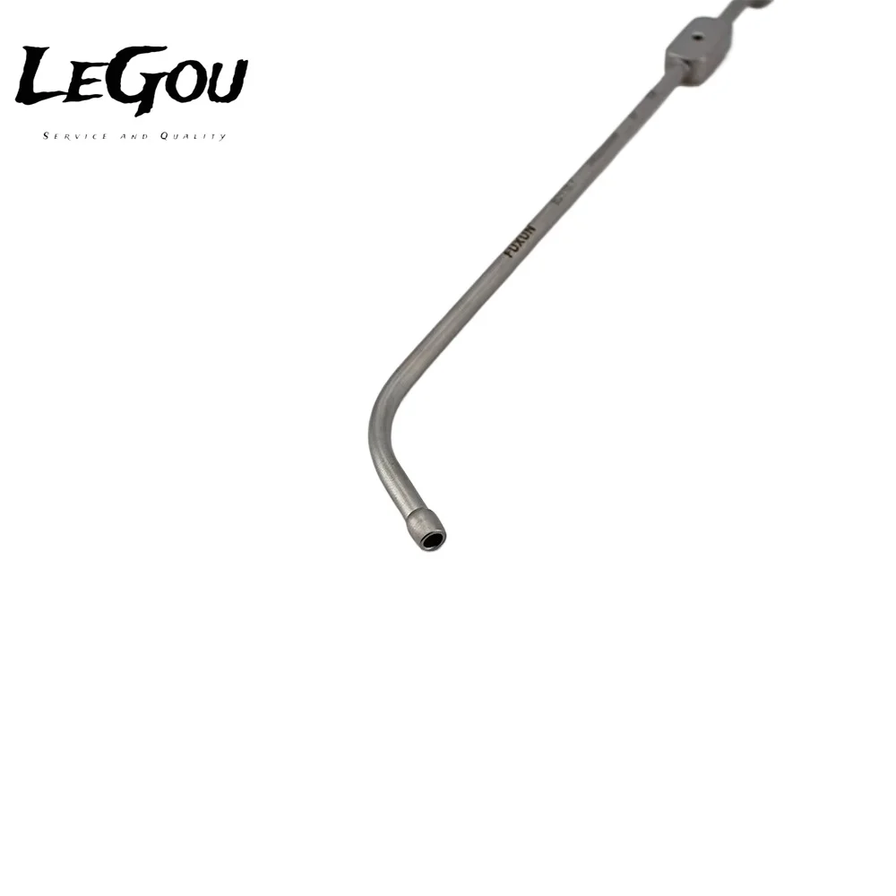 LeGou Professional Manual Instrument Set with Square Handle Premium 125mm Curved Maxillary Suction Tube for Rhinology ENT