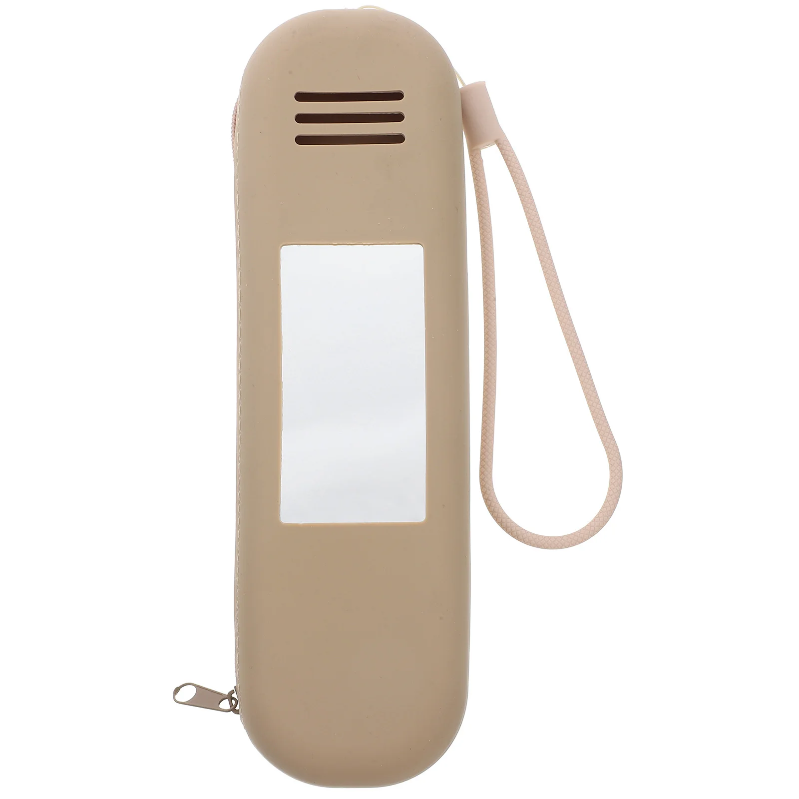Porta pennelli per trucco in silicone Borsa portaoggetti portatile Organizzatore per strumenti per trucco da viaggio Contenitore per pennelli con specchio