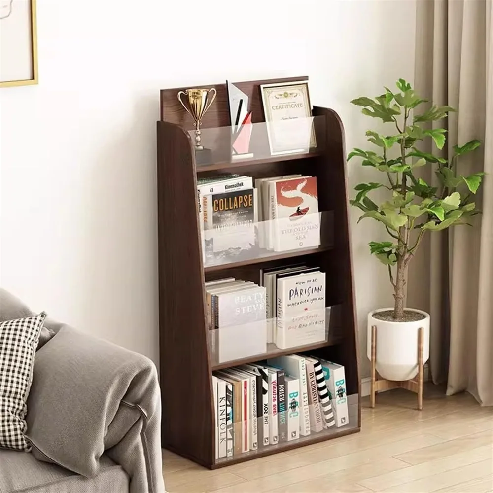 Floor-Standing Magazine Rack Acrylic Splicing Newspaper Racks Magazine Racks Floor-Leaflet Display Racks Brochure Display Stand