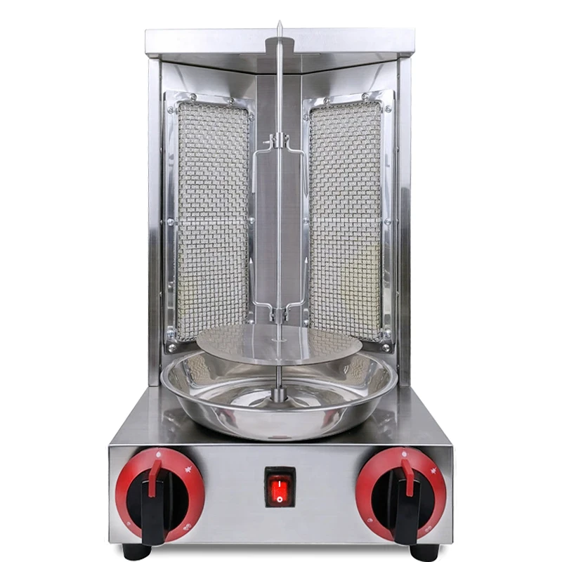 Commercial LPG Gas Rotary Turkey Broiler Grill Machine Vertical Kebab Roaster Middle East Rotisserie Equipment BBQ Maker