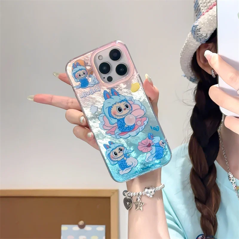 Luxury Shiny shell Cartoons pattern Phone Case for Apple iPhone 15 14 ProMax 13 12 Pro Max Cover Women Girls Kawaii Soft Cases image 3