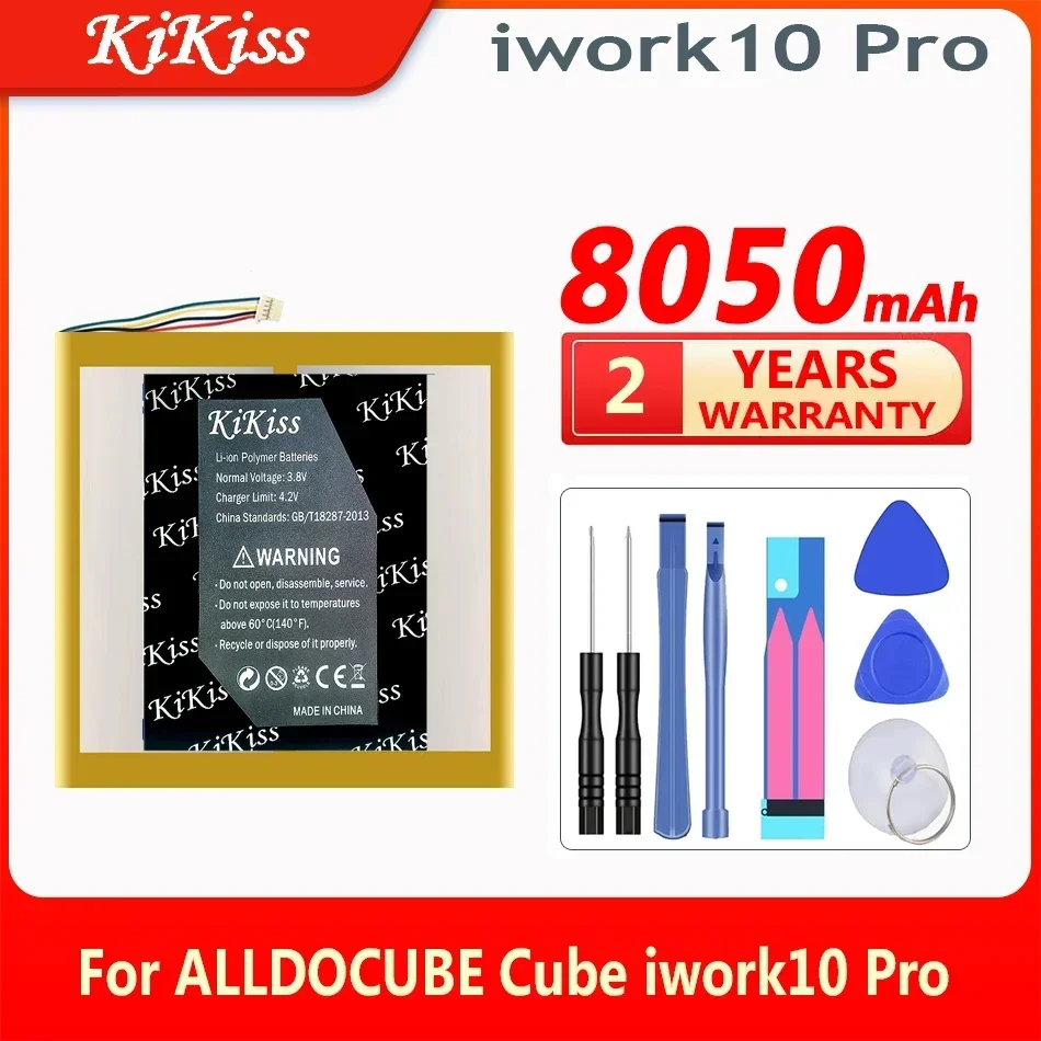 

Литий-полимерный аккумулятор KiKiss 8050 мАч для планшетов ALLDOCUBE Cube iwork10 Pro (5 линий)