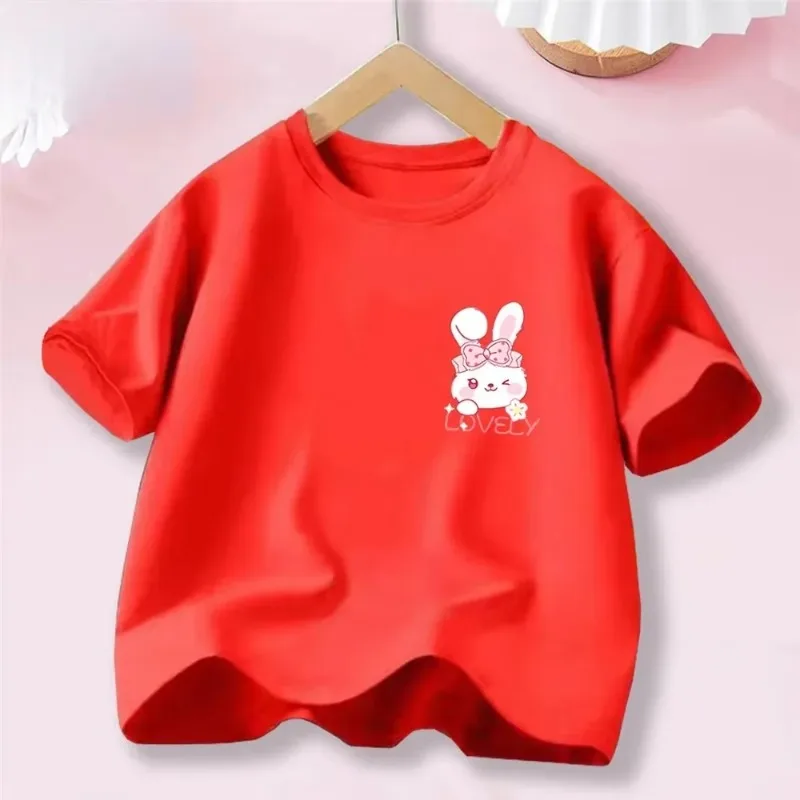 2026 الحلو القلب تي شيرت مطبوع طاقم الرقبة تي شيرتات قصيرة الاكمام عادية كل يوم بلايز الفتيات الملابس موضة المراهقين الملابس الرياضية