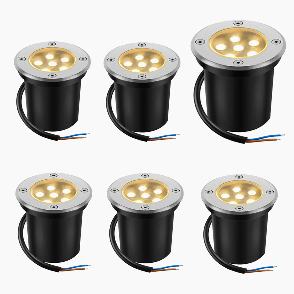 Underground Lamp 10W LED In Ground Well Light 110V 220V Warm White IP65 Waterproof Landscape Spotlight for Grden Step Path Tree