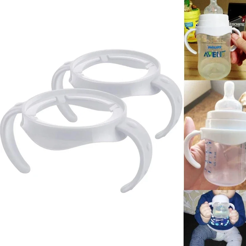 2Pcs Nursing Bottle Holder Bottle Handle Baby Bottle Handles Easy Grip for Avent Natural Wide Mouth PP Glass Feeding Baby Bottle