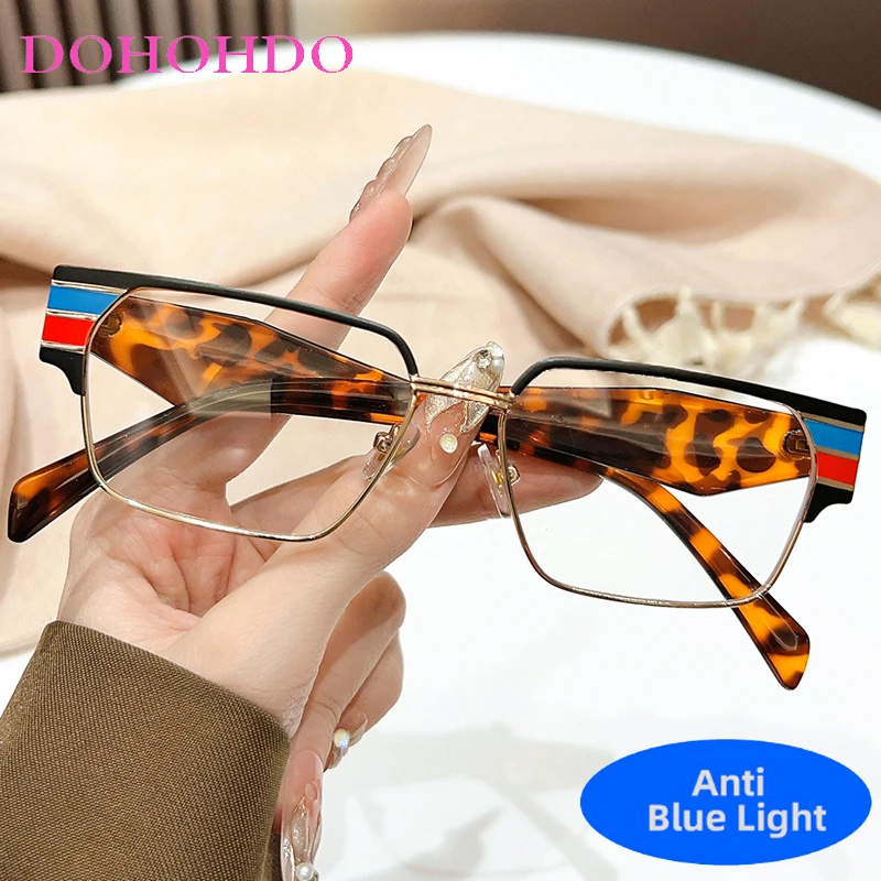 

Trendy Fashion Square Eyeglasses Men Women Fashion Brand Designer Optical Spectacle Anti Blue Light Eyeglasses For Gaming Очки