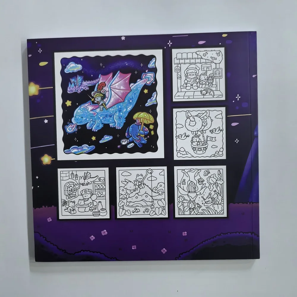 كتاب تلوين للبالغين من Fantasy Land - هدية مثالية لتخفيف التوتر للحفلات وأعياد الميلاد وعيد الميلاد