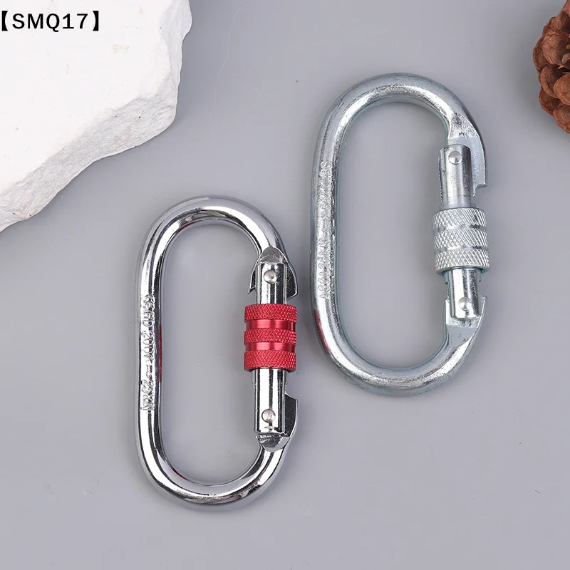 25KN High Strength Climbing Safety Lock Buckle O-shaped Electrophoresis Professional Carabiner Rappelling Climbing Supplies【SMQ】