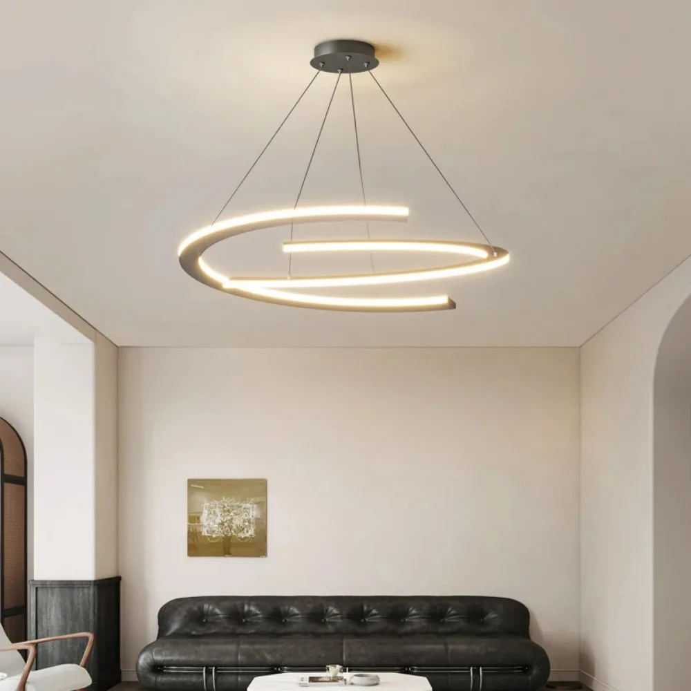 Lustre moderno para sala de estar, atmosfera minimalista, lâmpada principal, luxo, nórdico, simples, restaurante pingente, luz