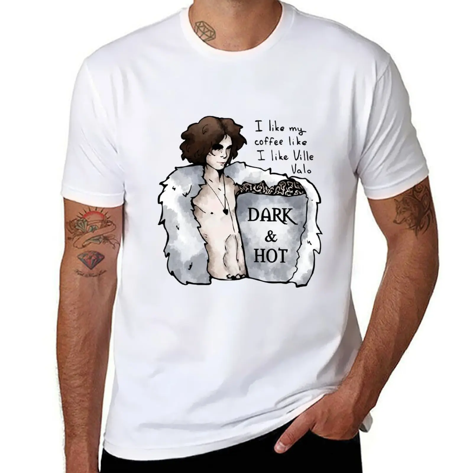 

Ville Valo: Coffee T-Shirt t shirts for man slim fit man t shirts for men casual T-Shirt