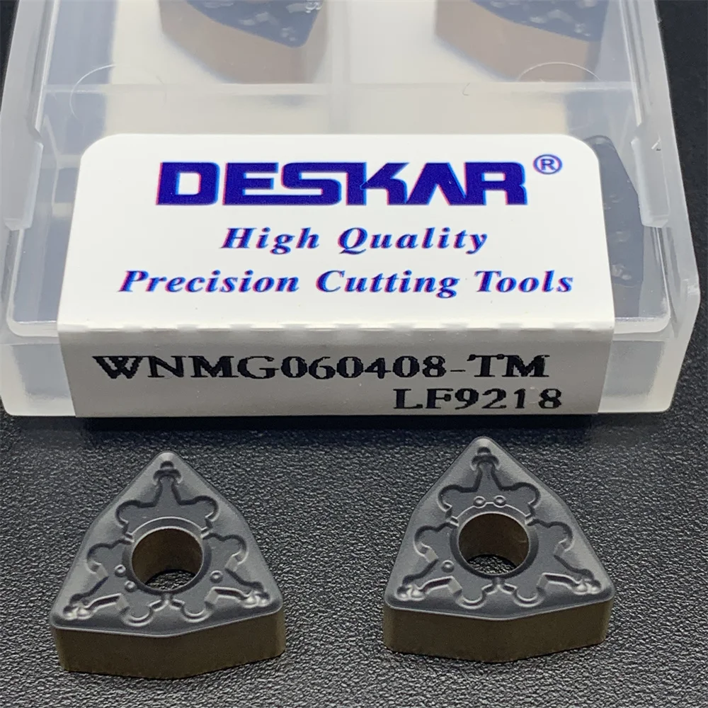 DESKAR 100% Original WNMG060404 WNMG060408 TM LF9018 CNC Lathe Cutter Tool Carbide Insert For Steel WNMG060408-TM LF9218