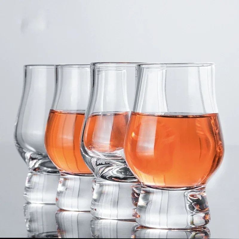 Set of 4 Pcs old fashioned whiskey glass 125ML barware drinkware Liquor Glass Tumbler for Liquor Scotch Bourbon and Cocktail