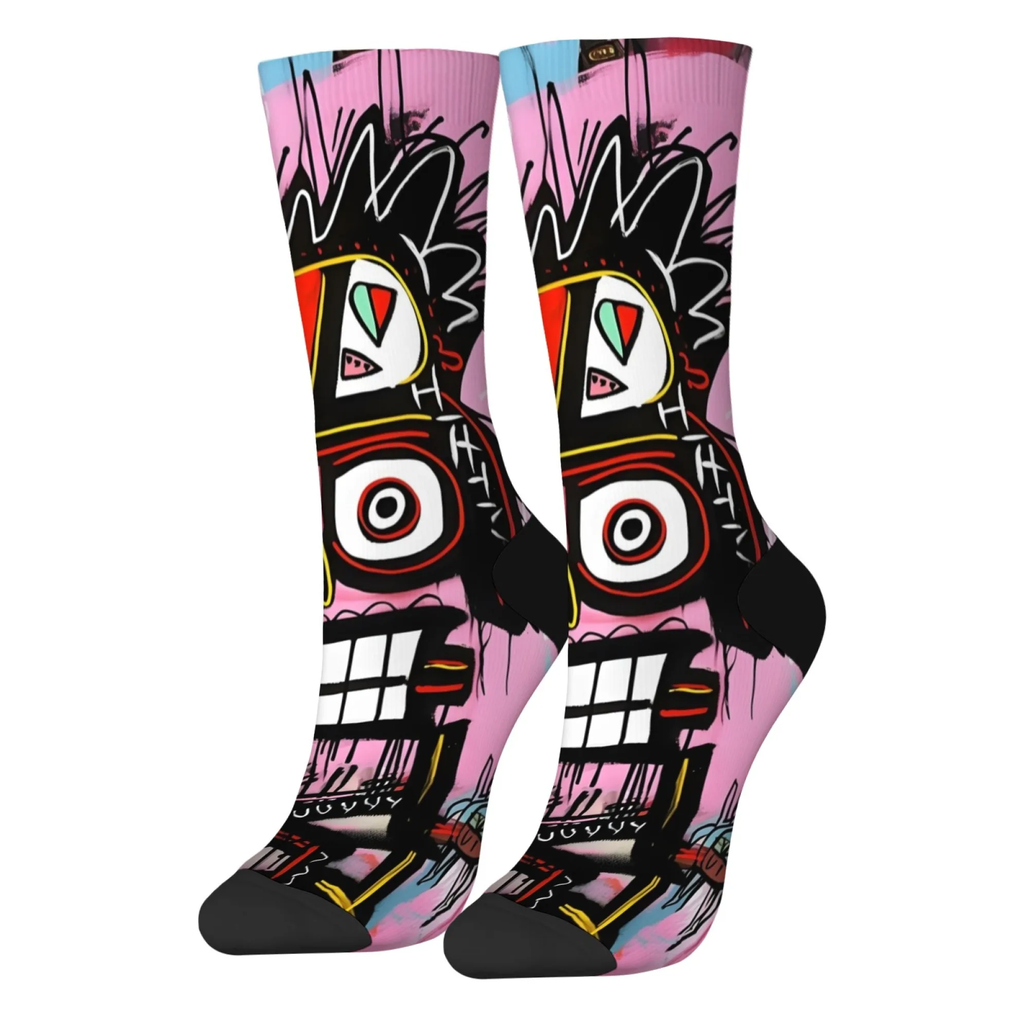 Abstract art street graffiti socks novelty happy funny men's socks comfortable warm non-slip crazy hip hop happy socks gift