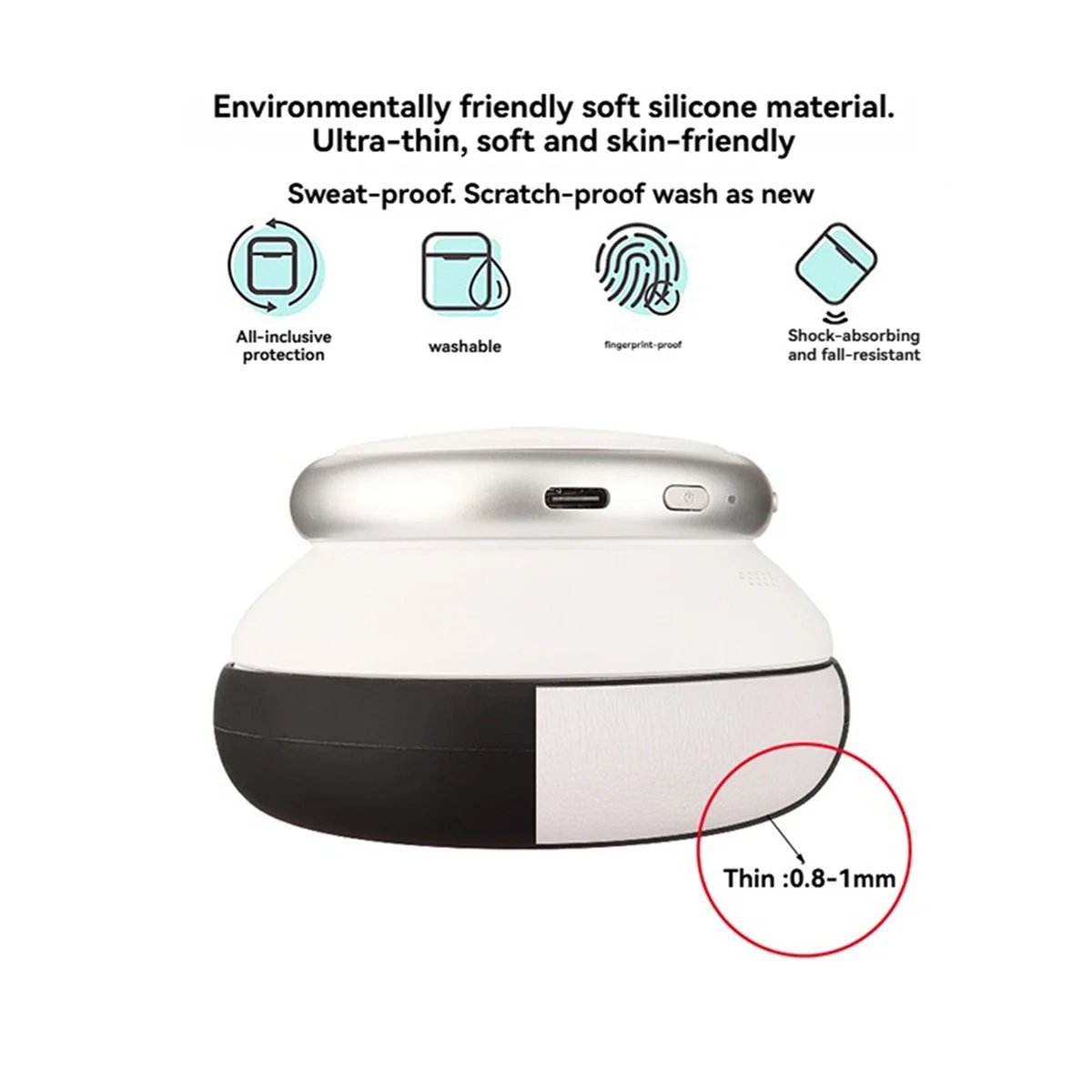 Almohadillas A72Z para auriculares Space Q45/Life Q30 Q35, funda protectora de silicona, orejeras, diadema, piezas de reparación B