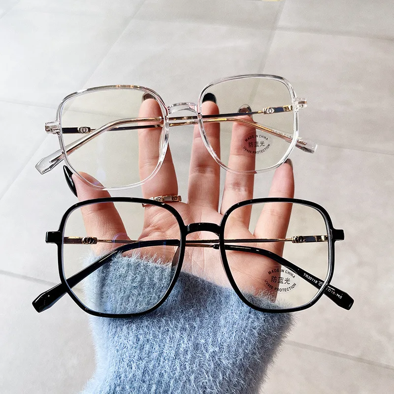 Fashion Style Woman Eyeglasses Square Shape Blue Light Blocking Men's Glasses Frames Hot Selling Computer Glasses