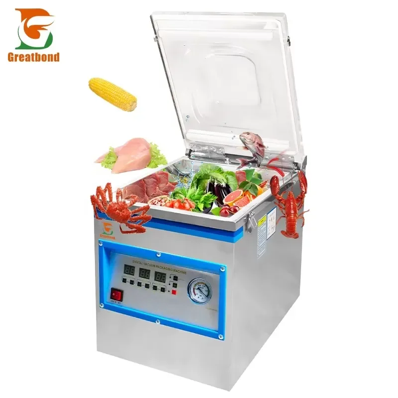 for DZ260 DZ400 Vacuum Sealer Commercial Semi Auto Food Packaging Machine Desktop Rice Meat Fish Packer Kitchen Tool