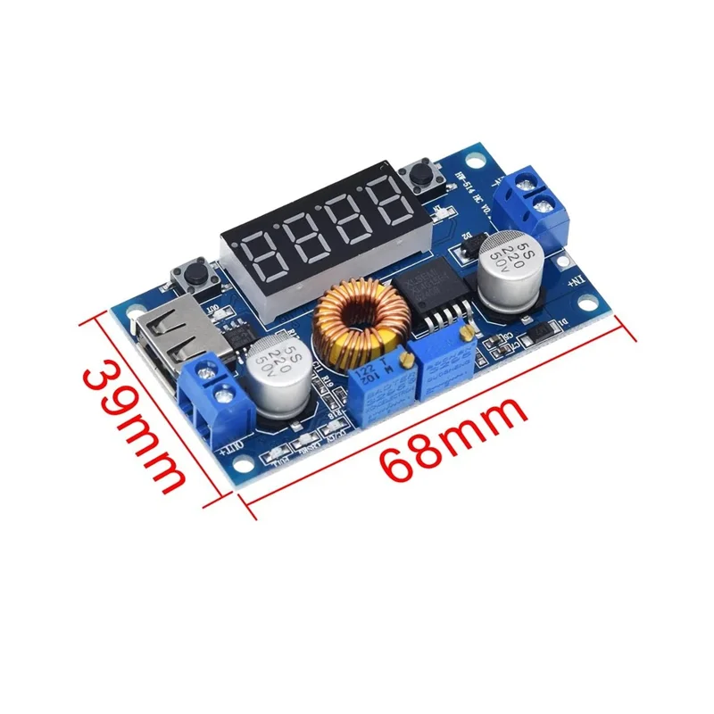 5a Constante Spanning Constante Stroom Step-Down Power Module Met Display Led Driver Lithium Batterij Opladen