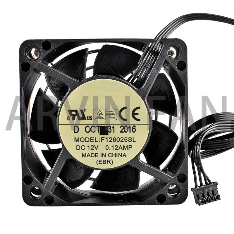 F F F 126025 SL 6cm 60mm ventilador de refrigeración 60x60x25mm DC12V 0.12A 4pin ventilador de refrigeración para H380 LED luz de cultivo HTPC CPU tarjeta gráfica