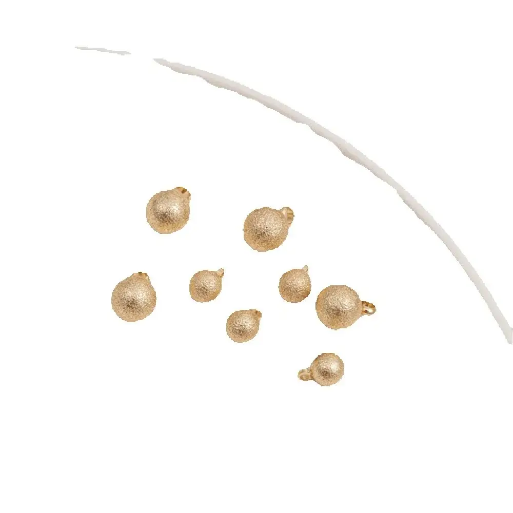 

1PCS 14K Gold-plated Flash Sand Small Pendant Beads Frosted Round Bead Pendant DIY Bracelet Necklace Pendant Earrings Accessorie