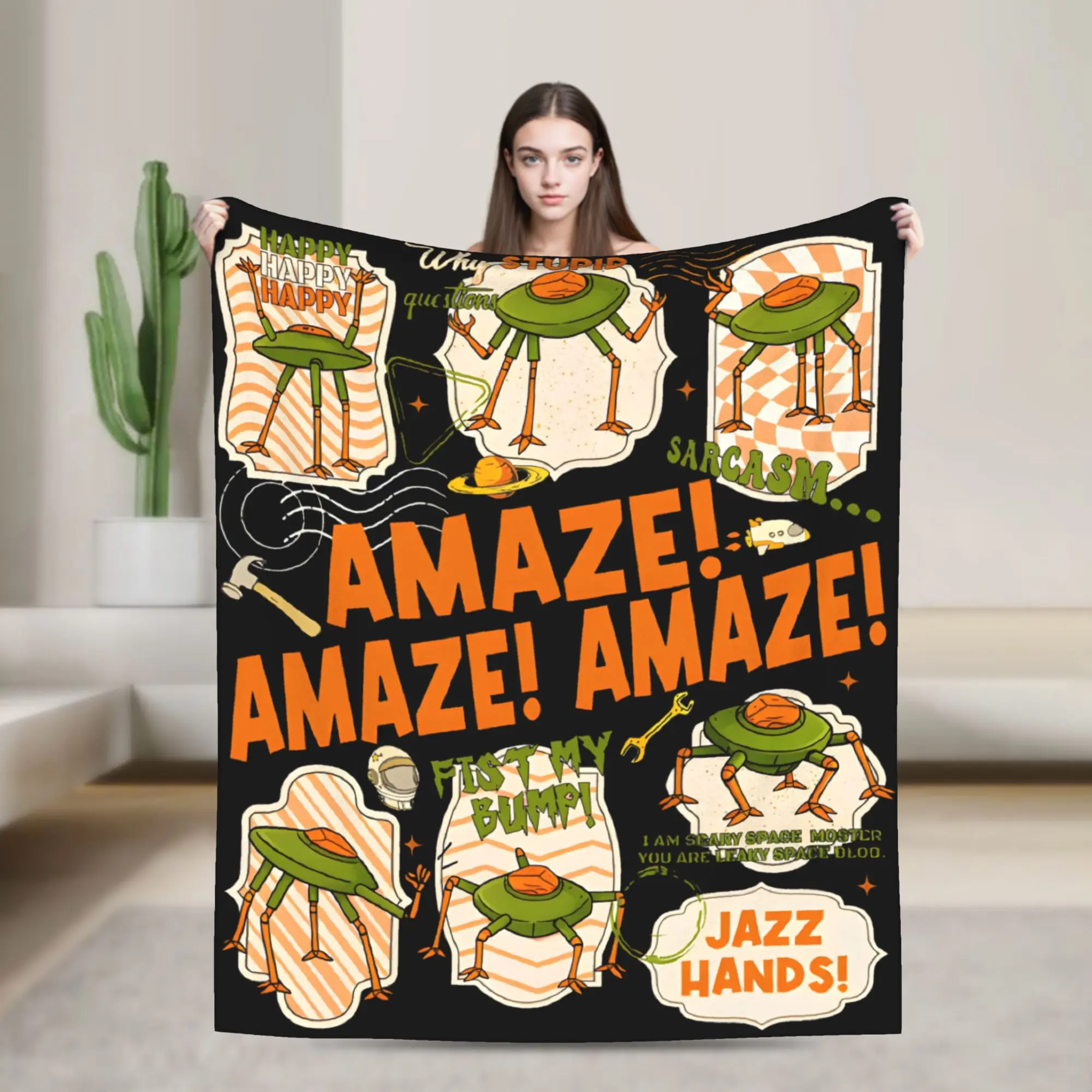 Rockys Amaze Project Hail Mary Book Scifi Flannel Blankets  Customized Throw Blanket for Home 150*125cm Bedspread