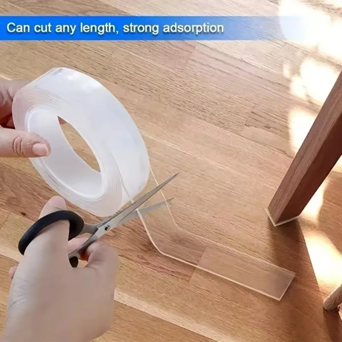 قطعتان من شريط شبكة نانو شديد التحمل على الوجهين - قابل لإعادة الاستخدام، لا يترك أثرًا وقابل للغسل - شرائط لاصقة قوية للمنزل والمكتب #4