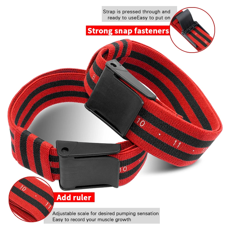 BFR Fitness Occlusion Bands Weight Bodybuilding Blood Flow Restriction Bands Arm Leg Wraps Fast Muscle Growth Gym Equipment