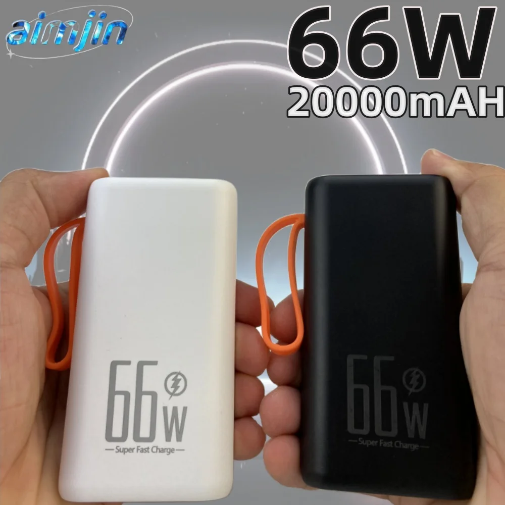 

2024 New Super Fast Charging 66W Mini Power Bank 20000mA Compact Mobile power bank