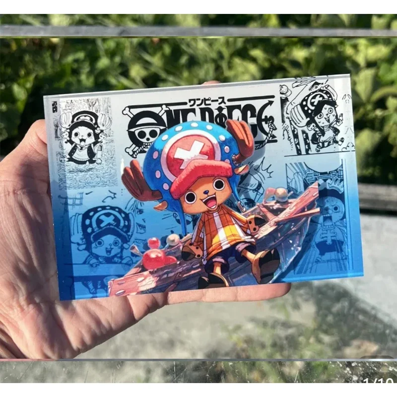 One Piece Collectible Card Bricks Hancock Luffy Nami Nico Robin Zoro Chopper Ace Holiday Gift Acrylic Refraction Gradient