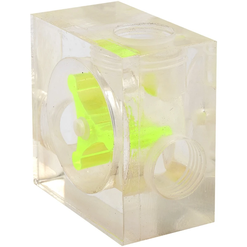 PC Water Cooling System Acrylic Three Way Visual Flow Indicator G1/4 Thread